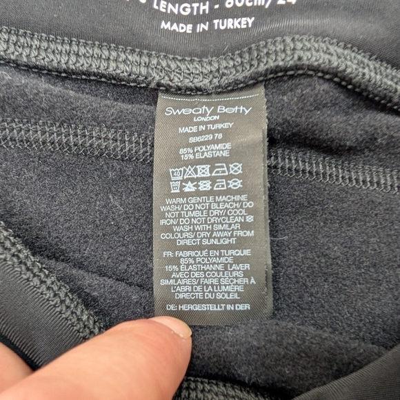 Sweaty Betty Leggings Womens S Black Thermodynamic ⅞ Length Running Train - Picture 8 of 11